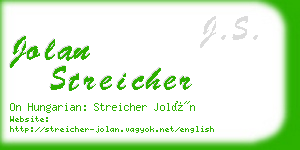 jolan streicher business card